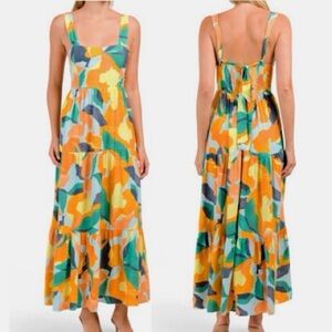 ABEL THE LABEL Isla Sleeveless Tiered Floral Maxi Dress--EUC--M
